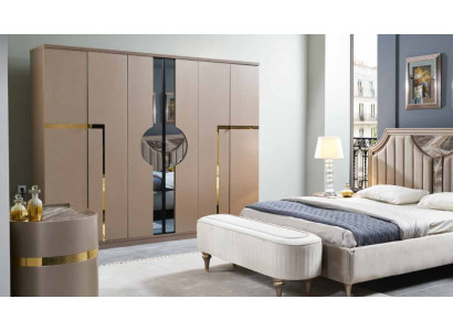 Wardrobe luxury closet bedroom furniture Italian style wooden cabinets