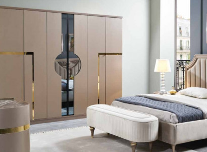 Wardrobe luxury closet bedroom furniture Italian style wooden cabinets