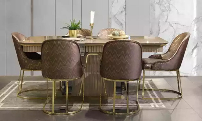 Modern dining room set dining table sideboard with mirror new luxury furnishing new
