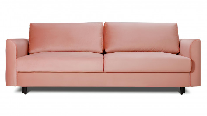 Sofa 3+3 with bed function, pink fabric