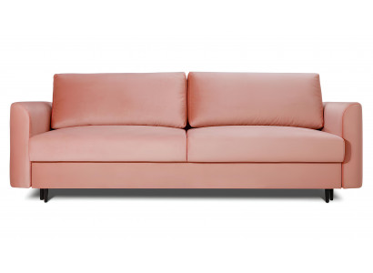 Sofa 3+3 with bed function, pink fabric