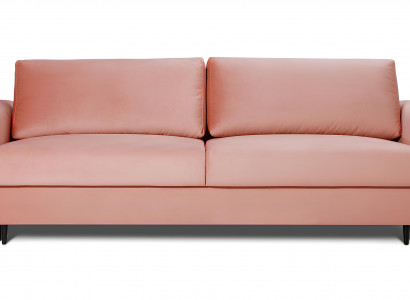 Sofa 3+3 with bed function, pink fabric