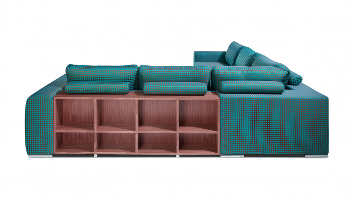 Sofa with shelves for the living room