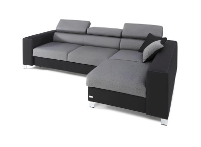 Modern L-shaped sofa with bed function