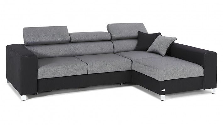 Modern L-shaped sofa with bed function