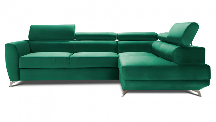 Corner sofa with storage space and bed function