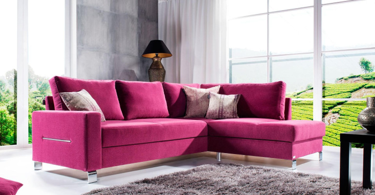 U-shaped convertible sofa
