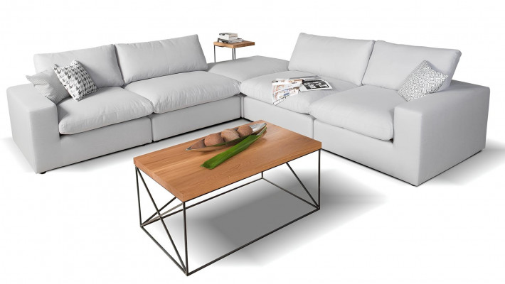 Corner fabric sofa for the living room, armchair, design, relaxation, multifunctional, L-shaped