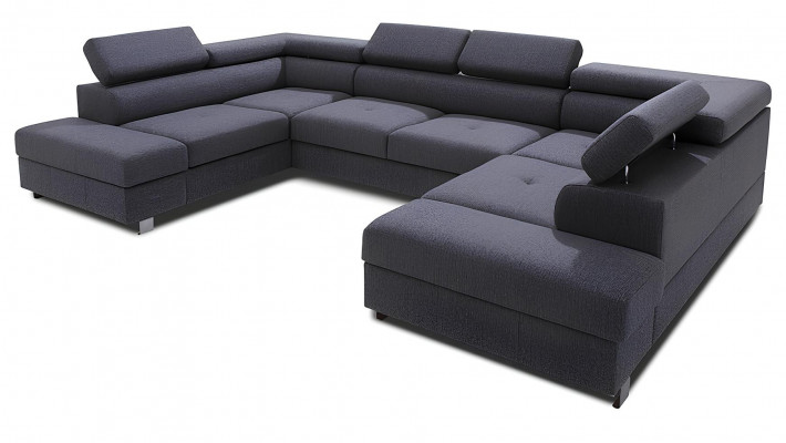 U-shaped bench with bed function and textile storage space