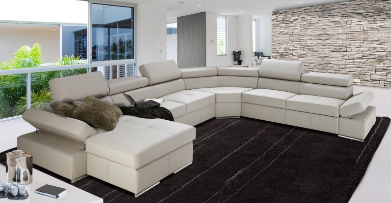 XXL sofa in 100% Italian leather design