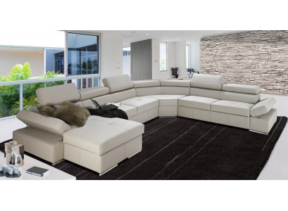 XXL sofa in 100% Italian leather design