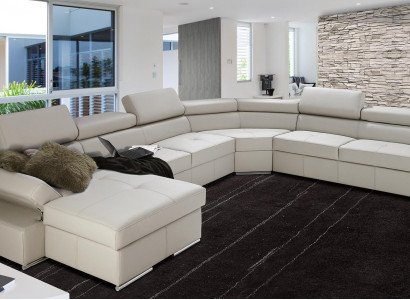XXL sofa in 100% Italian leather design