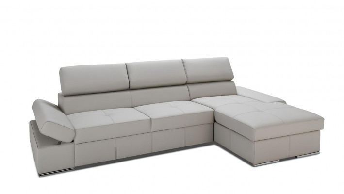 Modern corner sofa with pattern, upholstered in 100% leather