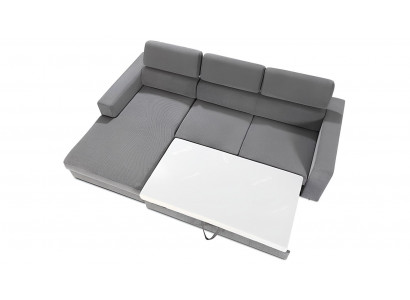 Modern L-shaped corner sofa with bed function
