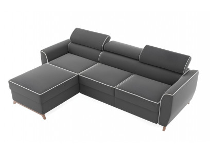 Modern gray corner sofa
