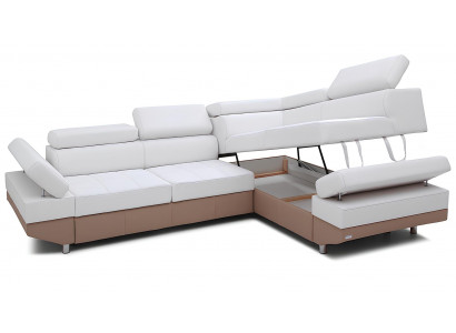 Modern corner sofa with natural design, corner, set, upholstered, 100% leather