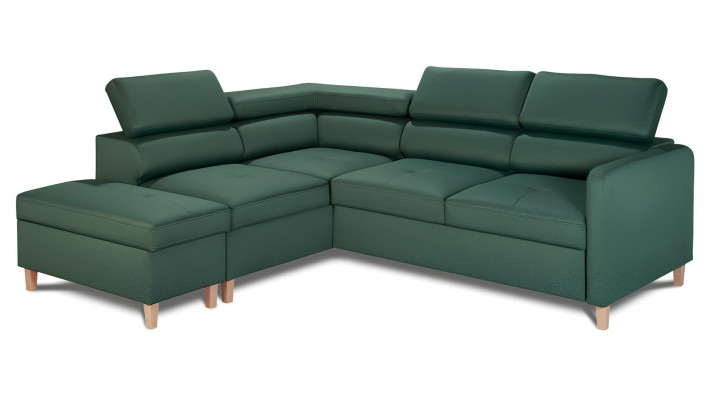 Modern L-shaped sofa with bed function