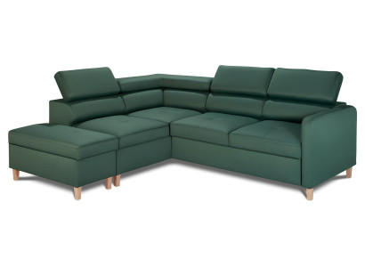 Modern L-shaped sofa with bed function
