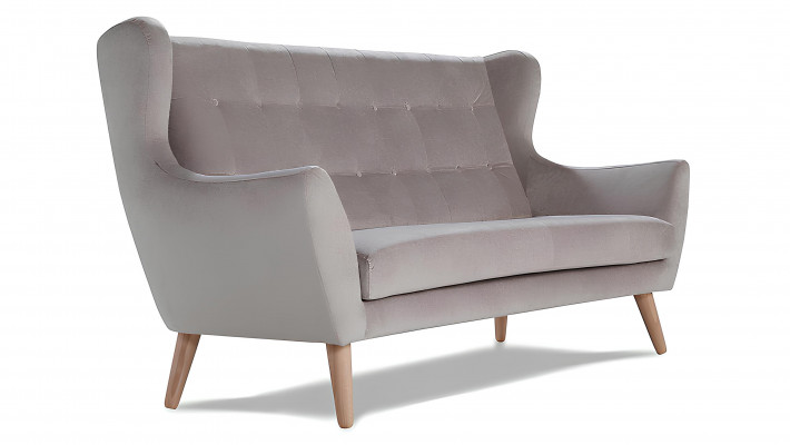 Modern gray Chesterfield sofa for three people