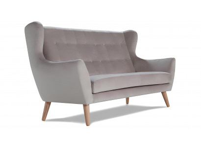 Modern gray Chesterfield sofa for three people