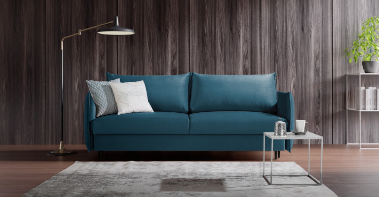 Modern two-seater sofa with bed function