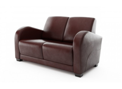 Modern two-seater sofa made of 100% Italian leather