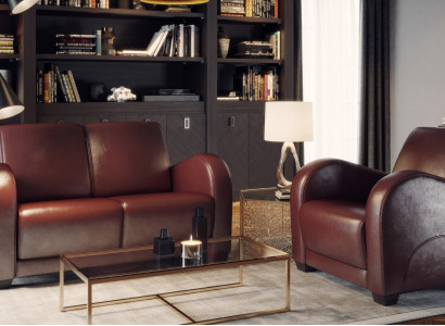 Modern 2+1 seating set made of 100% Italian leather