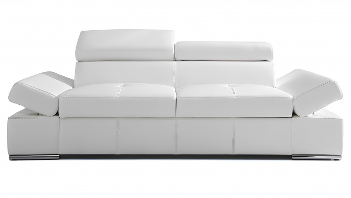 Functional two-seater sofa made of 100% Italian leather