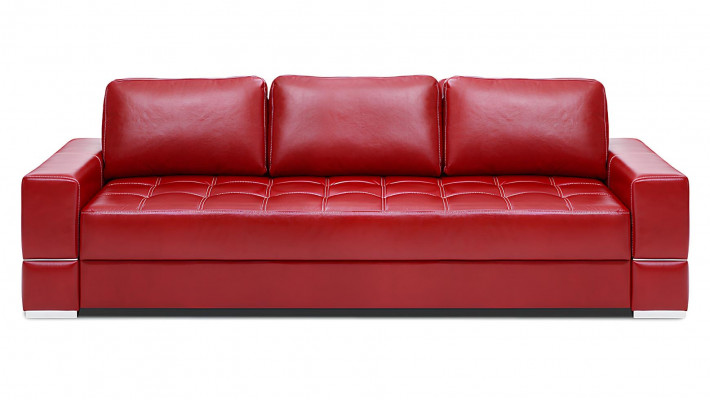 Modern design sofa for 3 people with bed function made of 100% Italian leather