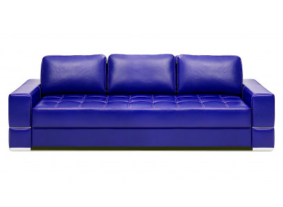 Modern design sofa for 3 people with bed function made of 100% Italian leather