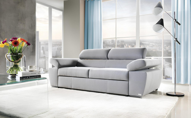Modern two-seater sofa with bed function