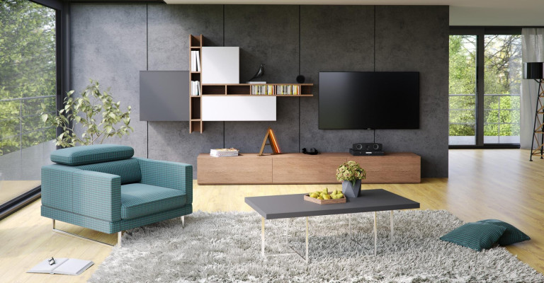 Shaping table with cushion for 1 person in the living room for relaxation