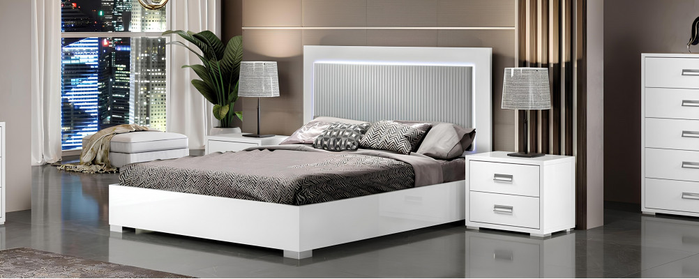 Modern wooden nightstand set for the bedroom