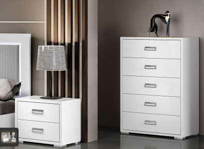 Modern luxury white wooden chest of drawers