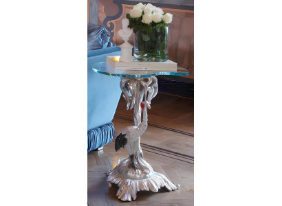 Luxury wooden coffee table in classic Baroque Rococo style