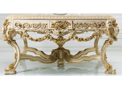 Dining table made of solid wood in vintage style