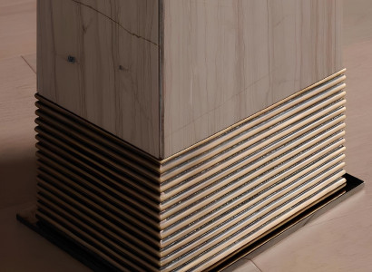 Decoration for living room, hallway, marble column with bronze base Bellavista Collection