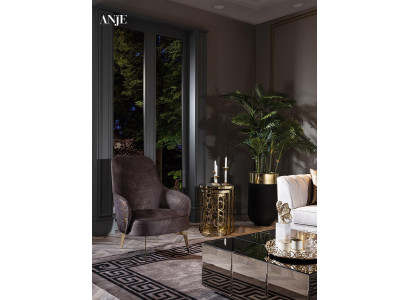 Luxury sofa complete RTV TV stand three-seater