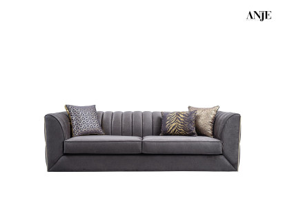 Luxury 3-seater taupe sofa for the living room