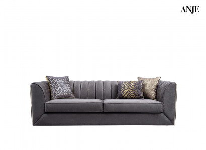 Luxury 3-seater taupe sofa for the living room