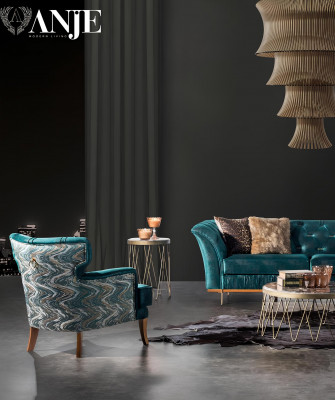 Luxury sofa set for living room modern fabric 3 pieces