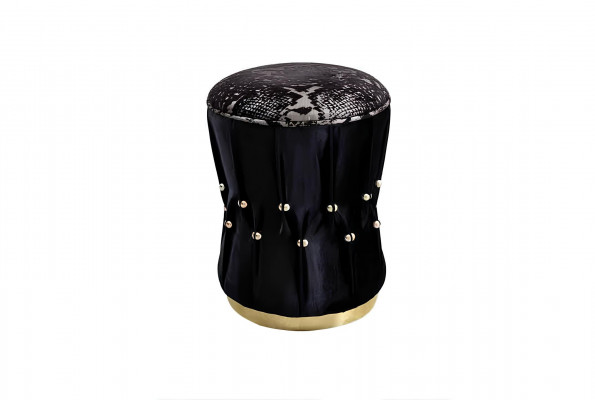 Elegant black metal chair for living room decoration