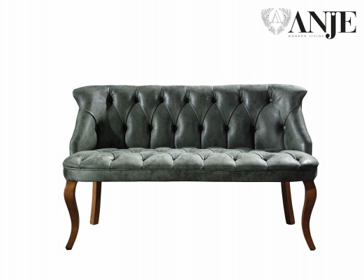 Green double Chesterfield sofa