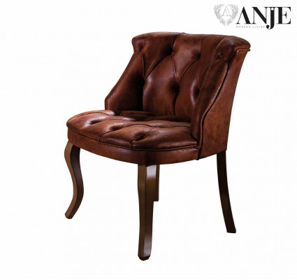 Modern two-seater sofa with artificial leather in Chesterfield style