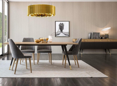 Luxury gray fabric kitchen chair with medium softness