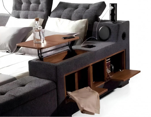 Multipurpose bed with modern structure 180x200cm in new hotel