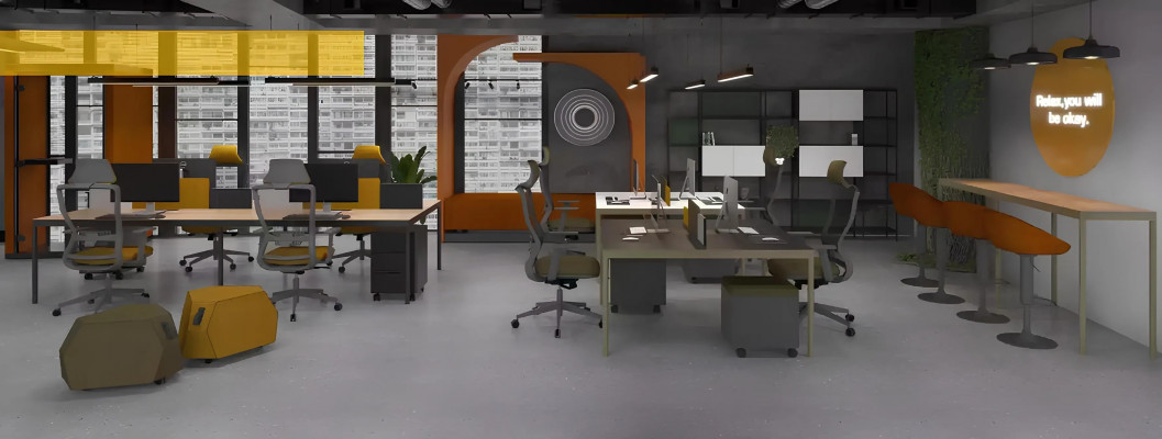 Solid wooden office desk