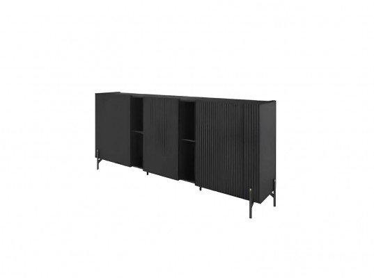 Designer office set, table, cabinet, black office