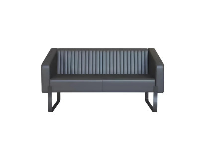 Sofa with 3 seats Designer in fabric with gray wood