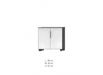 White cabinet with shelves for the office